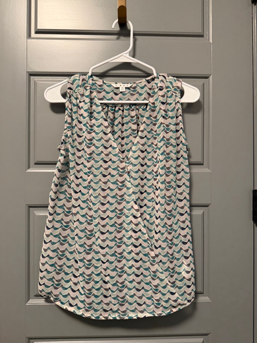 CAbi #342 Tweet Bird Sleeveless Top